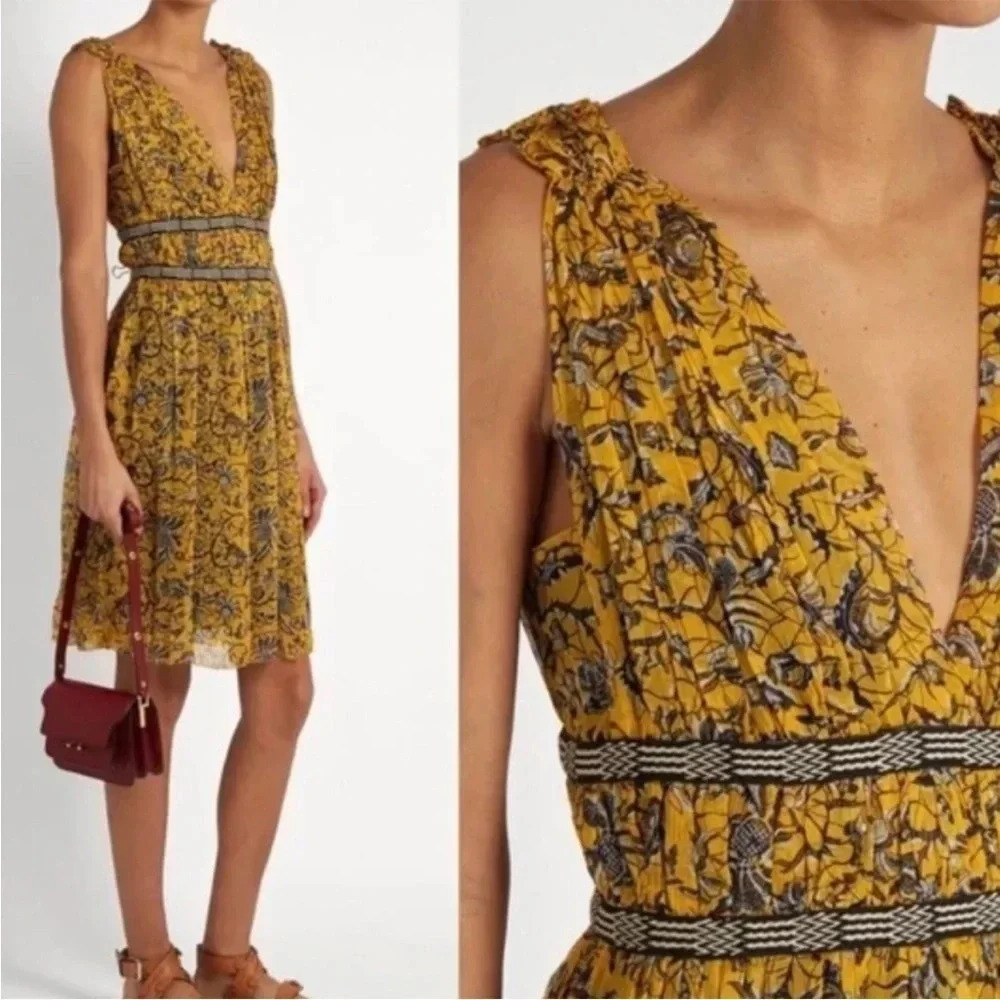 Isabel Marant Etoile Balzan Silk Floral Mini Dress